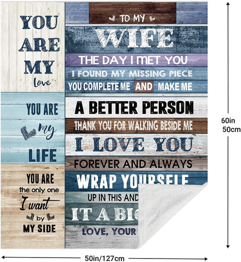 From Husband to My Wife Blanket